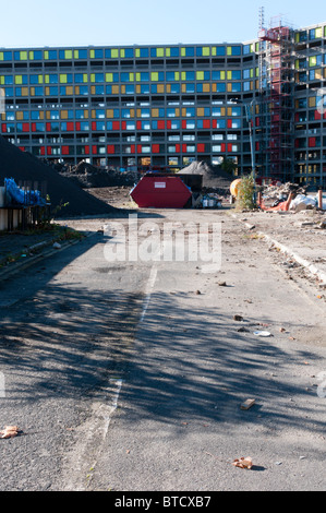 Le Park Hill Estate, Sheffield - maintenant en cours de rénovation. Plus de détails dans la description. Banque D'Images