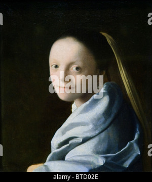 Étude d'une jeune femme, ca 1665-67, par Johannes Vermeer Banque D'Images