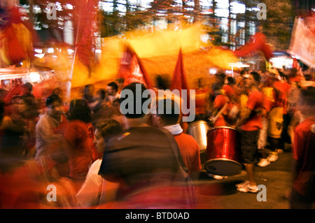 Campagne et mars à Recife au Brésil avant l'élection présidentielle de Dilma Vana Rousseff 22.10.10 Banque D'Images