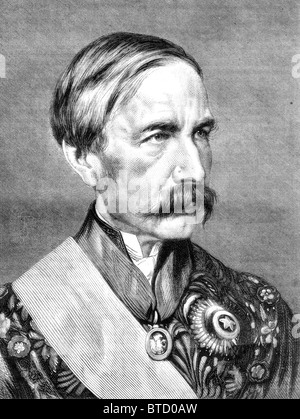 Portrait de Sir Henry Bartle Frere Edward, 1 baronnet circa 1876 ; noir et blanc Illustration Banque D'Images