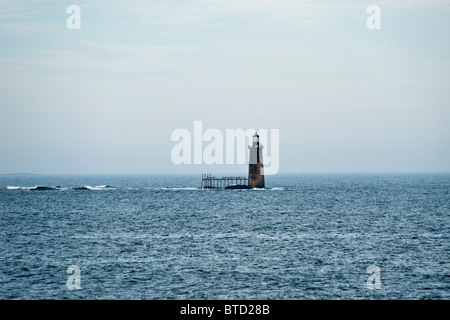 Ram Island Ledge phare, Portland, Maine, USA Banque D'Images