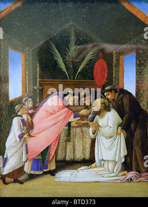 La Dernière Communion de saint Jérôme, au début de années 1490, de Botticelli Banque D'Images