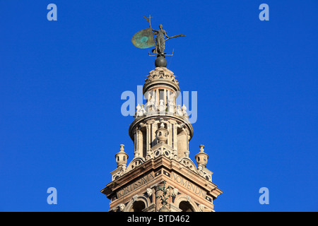 Détail de la tour de la Giralda à Séville, Espagne Banque D'Images