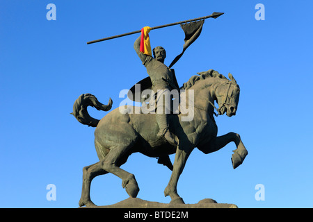 Monument aux héros légendaire El Cid en Séville, Espagne Banque D'Images