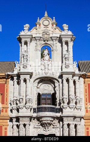 Portail Churrigueresque du Palais de San Telmo à Séville, Espagne Banque D'Images