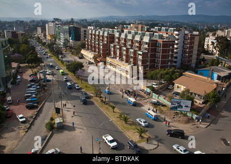 Vue aérienne de jour d'Addis-Abeba Banque D'Images