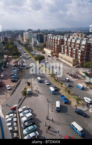 Vue aérienne de jour à Addisabéba Banque D'Images