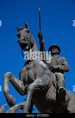 Statue de Rudolph Christiaan De Wet, un célèbre chef des Boers, à la 4e Raadsaal monument à Bloemfontein Banque D'Images