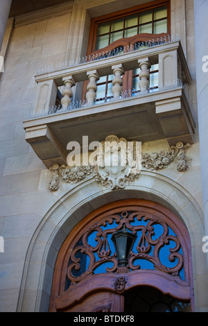 Entrée de la Cour suprême d'appel de Bloemfontein, la capitale législative d'Afrique du Sud. Construit 1929 Banque D'Images