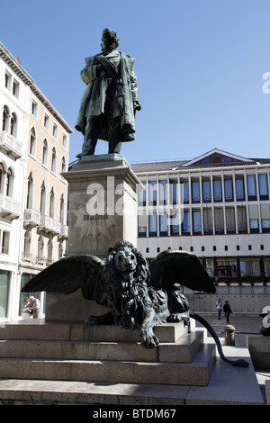 STATUE DE Daniele Manin Venise Italie Venise Italie Venise ITALIE 11 Septembre 2010 Banque D'Images