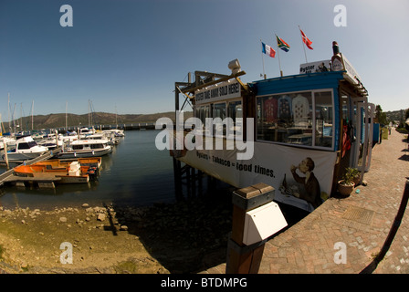 L'Oyster Bar restaurant sur le front de mer de Knysna Banque D'Images