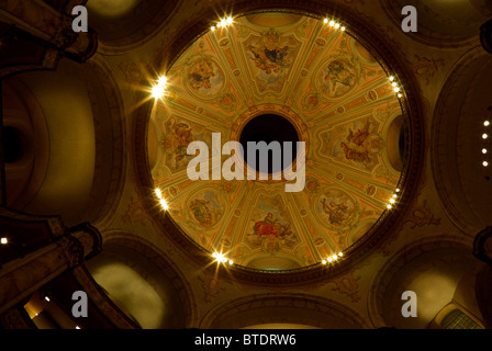 Magnifique plafond voûté restauré de l'église Frauenkirche 'église notre dame' par les Alliés pendant la DEUXIÈME GUERRE MONDIALE bombardement de Dresde Banque D'Images
