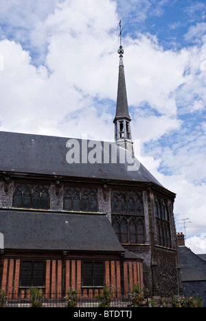 Église de Sainte-Catherine à Honfleur, Normandie, a été construit par les charpentiers de marine et est la plus grande église en bois en France Banque D'Images