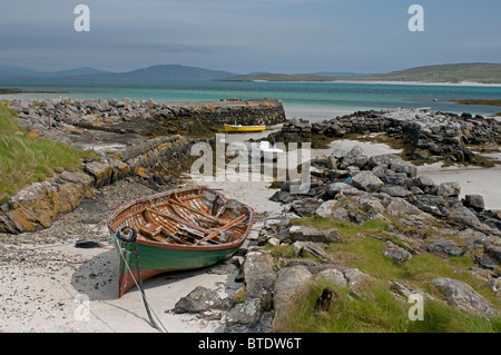 Port d'Eoligarry, Point de survie, à l'île de Barra Hébrides en Écosse. 6881 SCO Banque D'Images