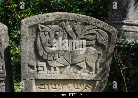 5493. Romain, la Moldavie, la Roumanie. Cimetière juif datant de la ème majestueux C. Banque D'Images