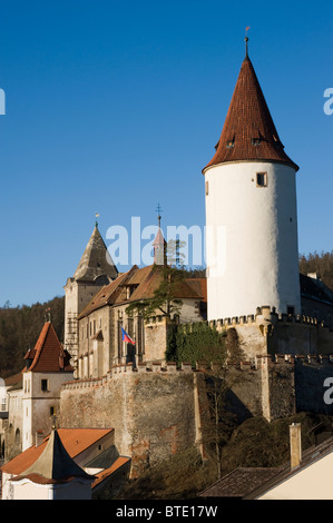 12ème siècle château Krivoklat, République Tchèque Banque D'Images