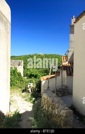 Lubenice, village sur l'île de Cres, Croatie Banque D'Images