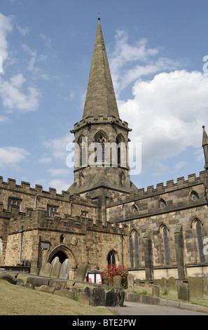 Église All Saints à Bakewell Derbyshire Angleterre Royaume-Uni, bâtiment classé grade I monument local Banque D'Images