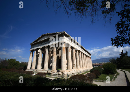 Le temple d'Héphaïstos à agora athénienne, Athènes, Grèce Banque D'Images