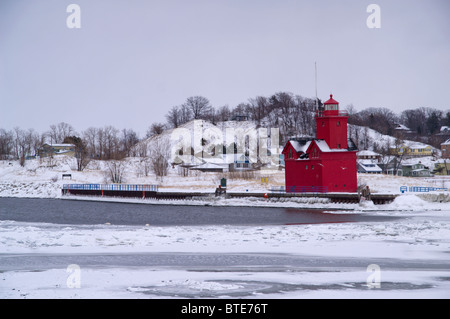 La Big Red - le phare en Hollande, au Michigan Banque D'Images