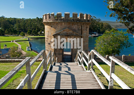 Tour de garde au Site historique de Port Arthur, Tasmanie, Australie Banque D'Images