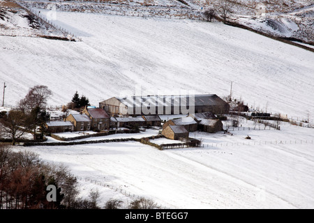 Ferme de montagne en hiver, Bilsdale North York Moors National Park ; Banque D'Images