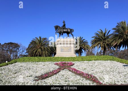 Statue en bronze de Lord Hopetoun (John Adrian Lewis espère), 1er marquis de Linlithgow, premier gouverneur général d'Australie, Melbourne, Australie Banque D'Images