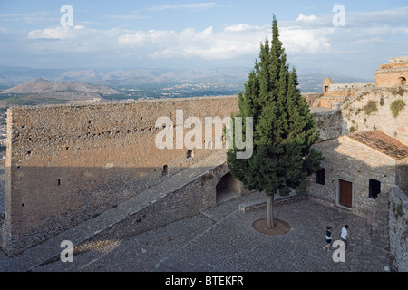 Nauplie, Grèce. En raison de la forteresse de Palamède Banque D'Images