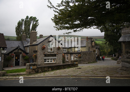 Centre-ville Widecombe-dans-le-Moor Banque D'Images