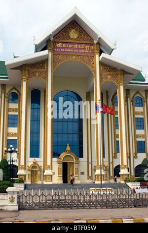 La culture nationale Lao Hall de Vietiane est l'un des plus grands bâtiments dans le Laos communiste. Banque D'Images