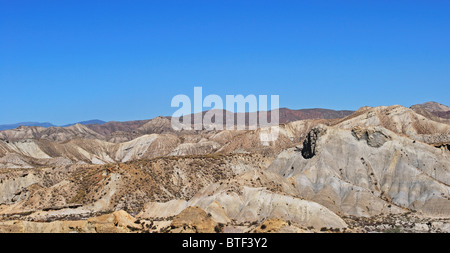 Vue du terrain au nord de la ville d'Almeria, Almeria Province, Costa Almeria, Andalousie, Espagne, Europe de l'Ouest. Banque D'Images