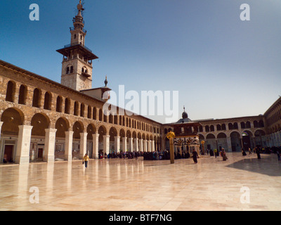 Mosquée Ummayad achevée en 715annonce également connu sous le nom de la Grande Mosquée de Damas, Damas Syrie le Moyen-Orient Banque D'Images