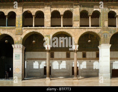 Mosquée Ummayad achevée en 715annonce également connu sous le nom de la Grande Mosquée de Damas, Damas Syrie le Moyen-Orient Banque D'Images