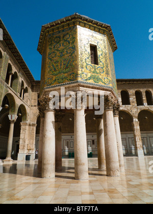 Mosquée Ummayad achevée en 715annonce également connu sous le nom de la Grande Mosquée de Damas, Damas Syrie le Moyen-Orient Banque D'Images