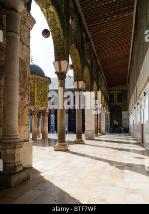 Mosquée Ummayad achevée en 715annonce également connu sous le nom de la Grande Mosquée de Damas, Damas Syrie le Moyen-Orient Banque D'Images