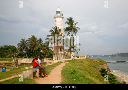 Phare de la forteresse de Galle, Sri Lanka. Banque D'Images