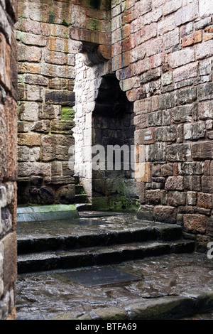 L'intérieur de la chapelle au château de Caernarfon dans le Nord du Pays de Galles Banque D'Images