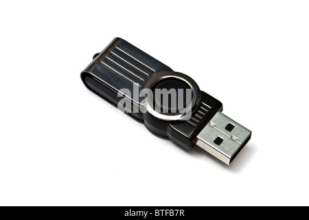 Le lecteur de stockage USB isolated on white Banque D'Images