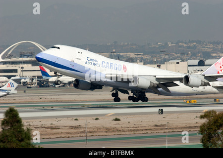 China Airlines Cargo décolle pour l'aéroport de Los Angeles Banque D'Images