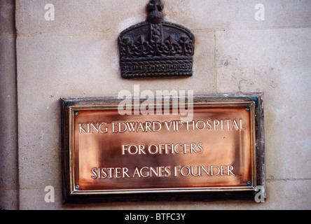 KING EDWARD VII HOSPITAL POUR LES OFFICIERS À LONDRES Banque D'Images