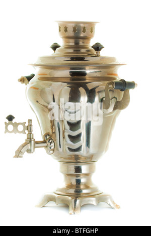 Théière samovar isolated on white Banque D'Images