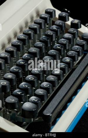 Clavier de machine à écrire ancienne close up Banque D'Images