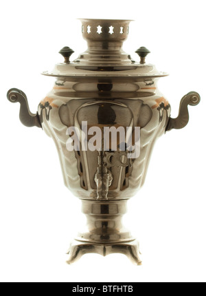 Théière samovar isolated on white Banque D'Images