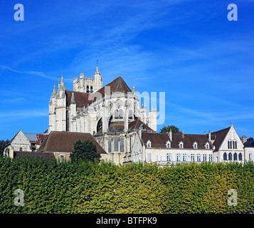 La Cathédrale (Saint-Etienne), Auxerre, Yonne, Bourgogne, France Banque D'Images