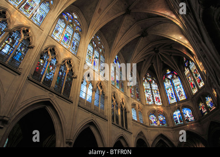 France, Paris, église Église St-Séverin, de l'intérieur, Banque D'Images