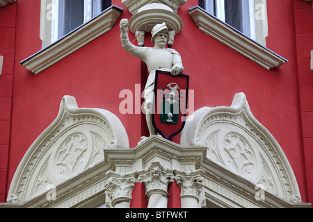 La Serbie, la Voïvodine, Subotica, l'architecture art nouveau détail, Banque D'Images