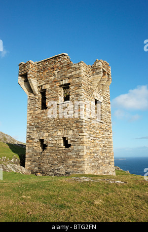 La tour Martello près de Slieve League, Teileann, comté de Donegal, Irlande, l'Ulster. Banque D'Images