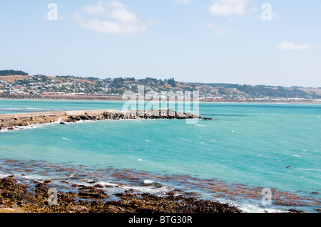 Oamaru, Bushy Beach Scenic Reserve,Cape Wanbrow,l'architecture victorienne,East Coast, South Island, New Zealand Banque D'Images