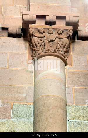 L'église gothique de Saint Georges, Selestat, Bas-Rhin, Alsace, France Banque D'Images