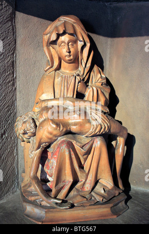 La sculpture médiévale, Musée de la cathédrale de Strasbourg, Strasbourg, Alsace, France Banque D'Images